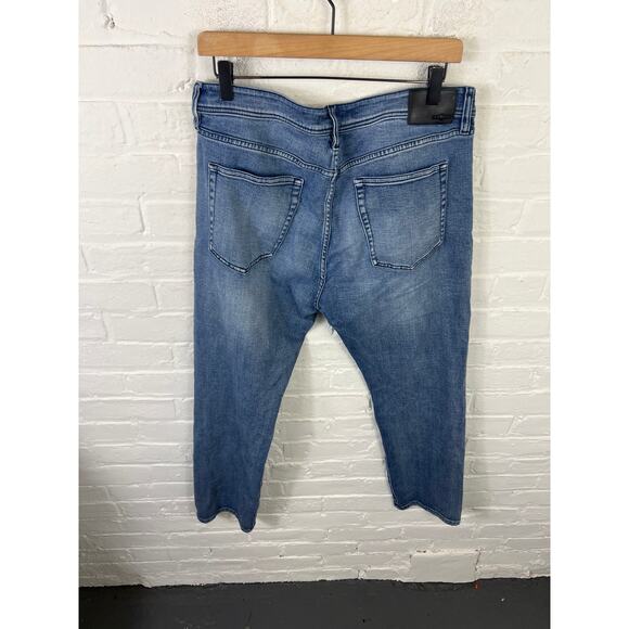 Liverpool Men's High Rise Relaxed Fit Straight Leg Jeans Denim Blue Size 35/30 - Picture 6 of 11